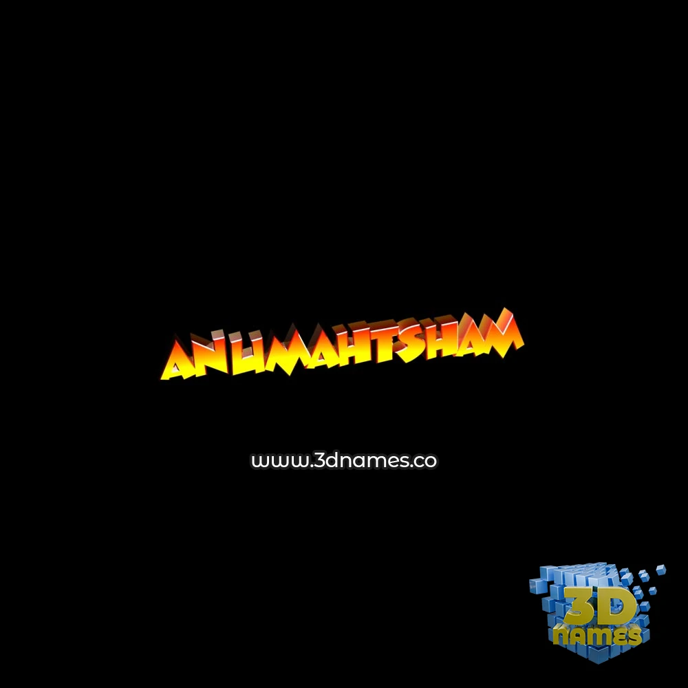 anumahtsham in Black Background style - 3D name wallpaper