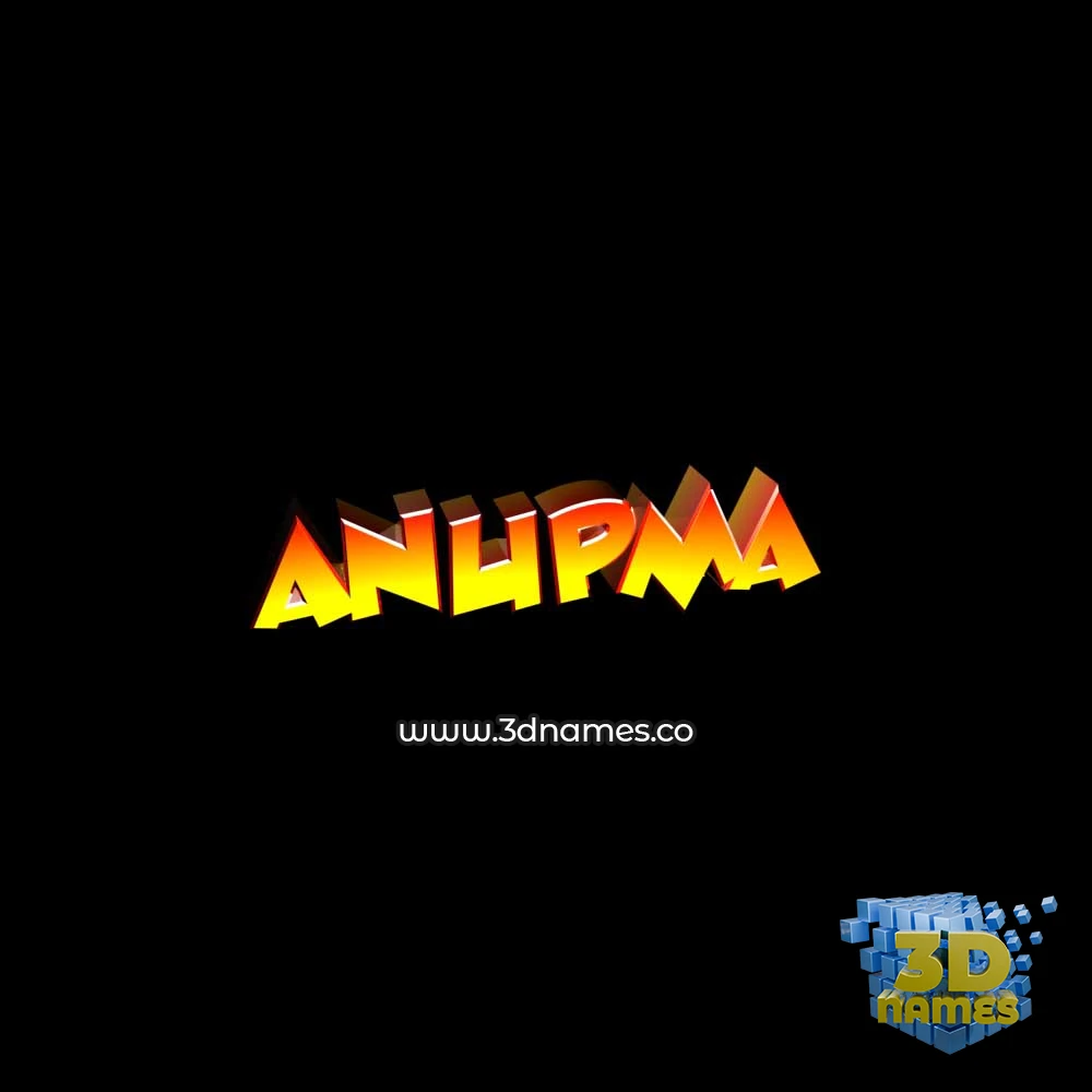 anupma in Black Background style - 3D name wallpaper