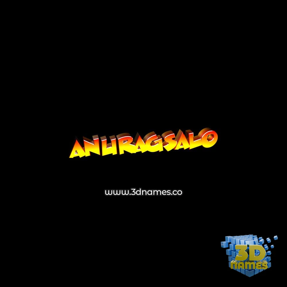 anuragsalo in Black Background style - 3D name wallpaper