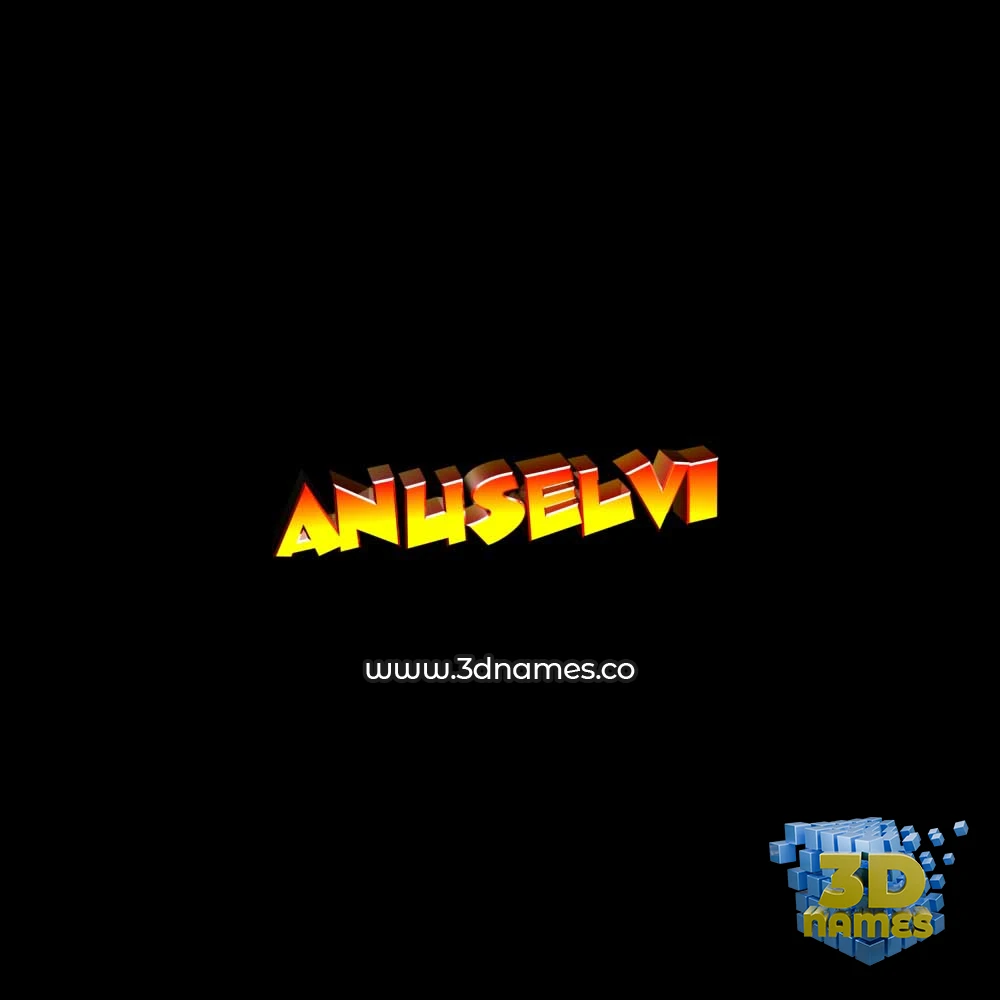 anuselvi in Black Background style - 3D name wallpaper