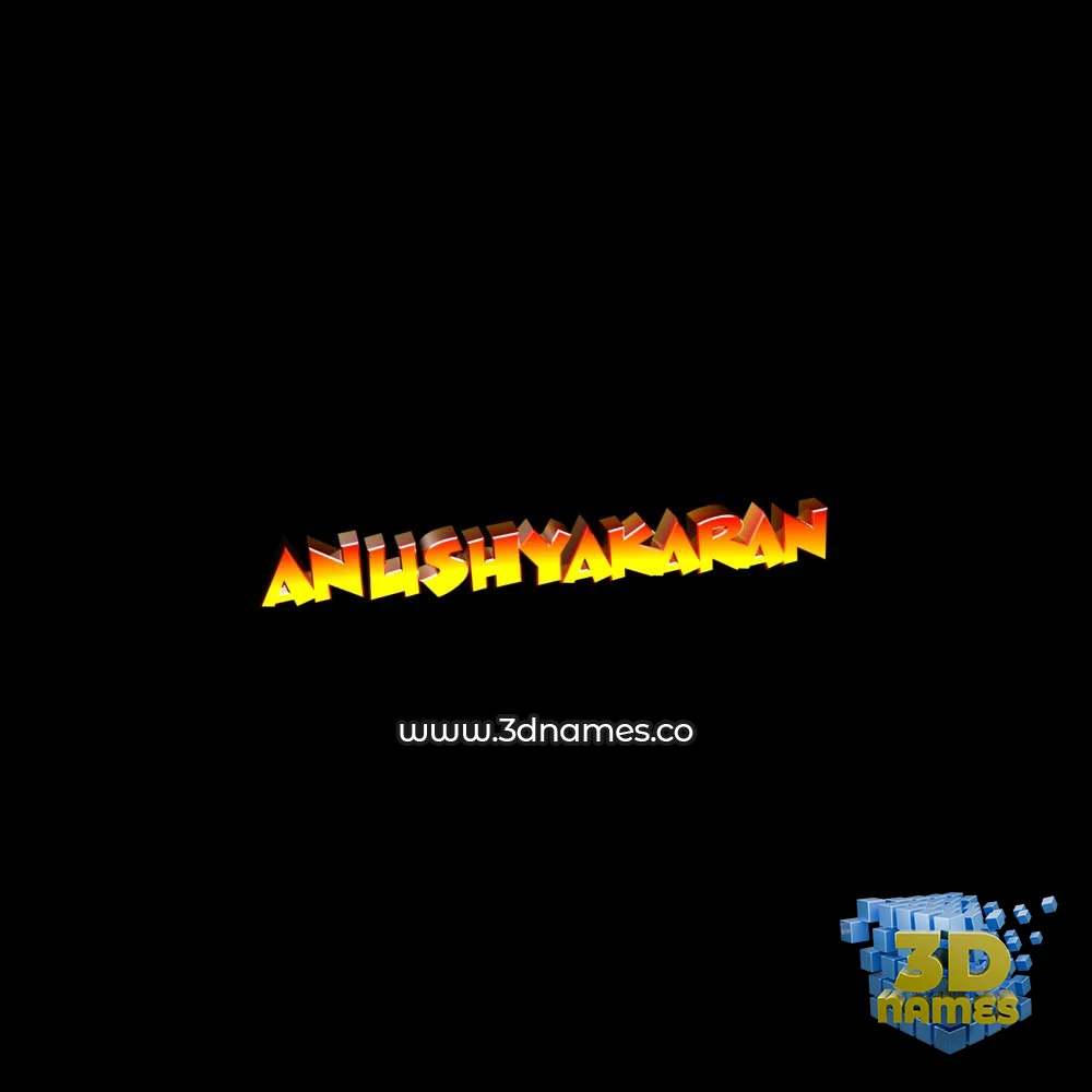 anushyakaran in Black Background style - 3D name wallpaper