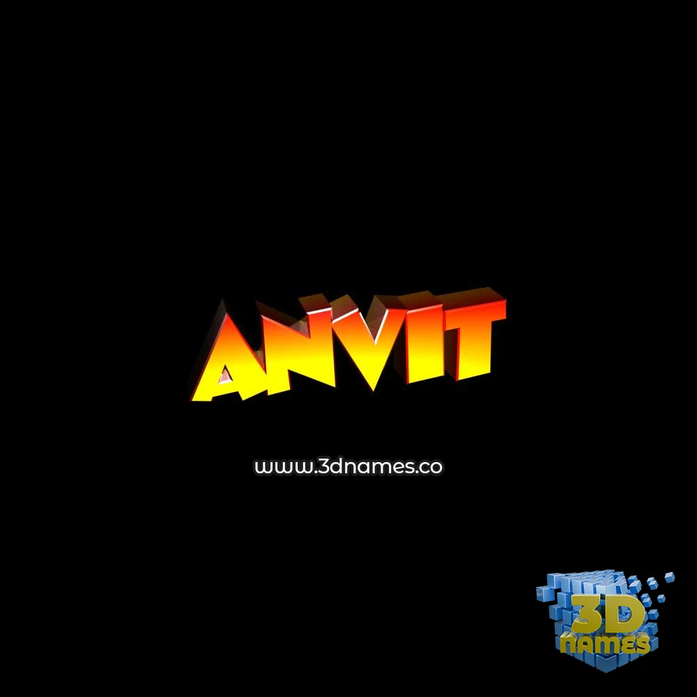 anvit in Black Background style - 3D name wallpaper