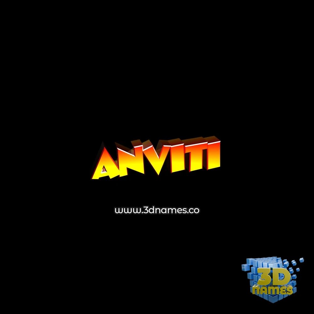 anviti in Black Background style - 3D name wallpaper