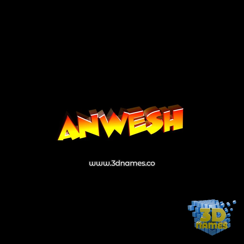 anwesh in Black Background style - 3D name wallpaper