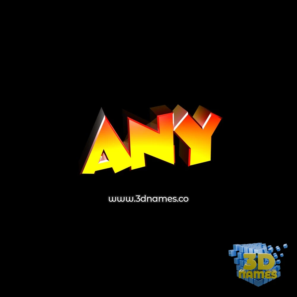 any in Black Background style - 3D name wallpaper