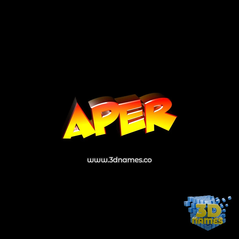 aper in Black Background style - 3D name wallpaper