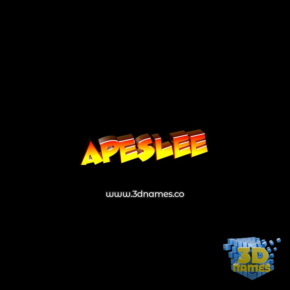 apeslee in Black Background style - 3D name wallpaper