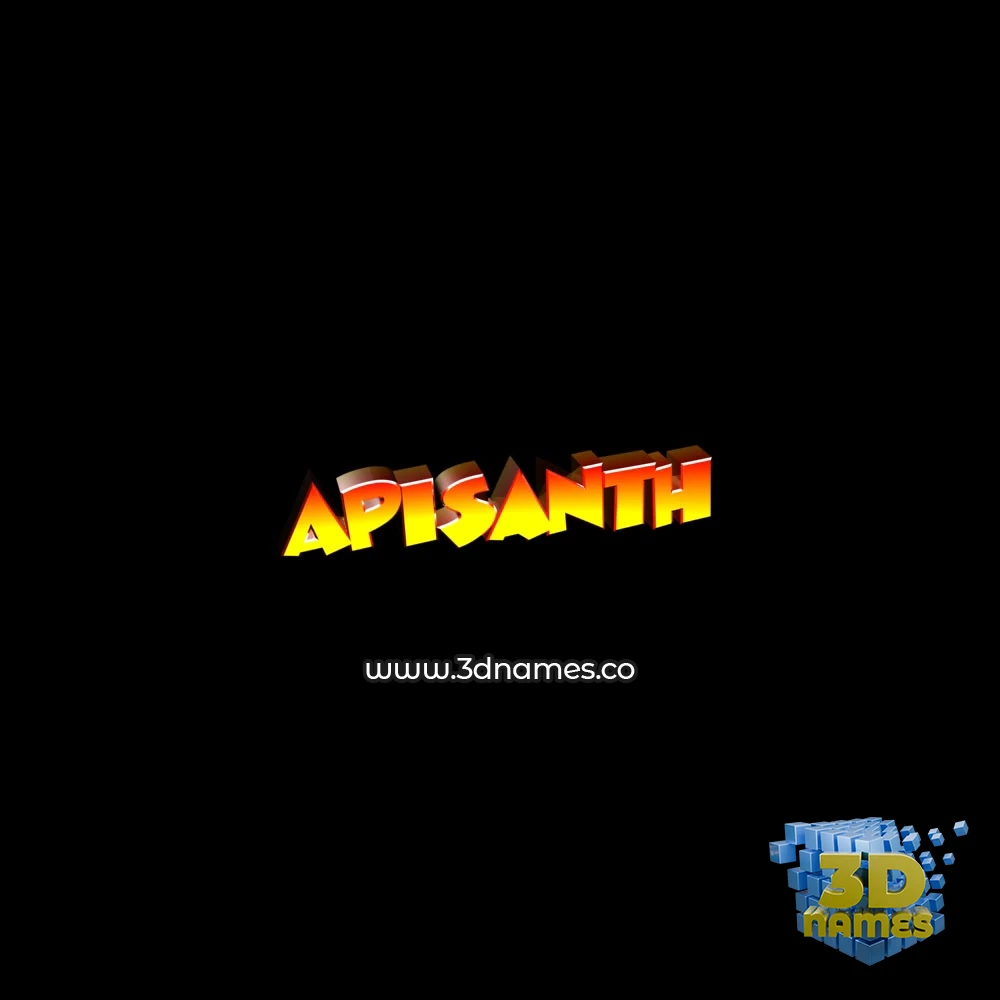 apisanth in Black Background style - 3D name wallpaper