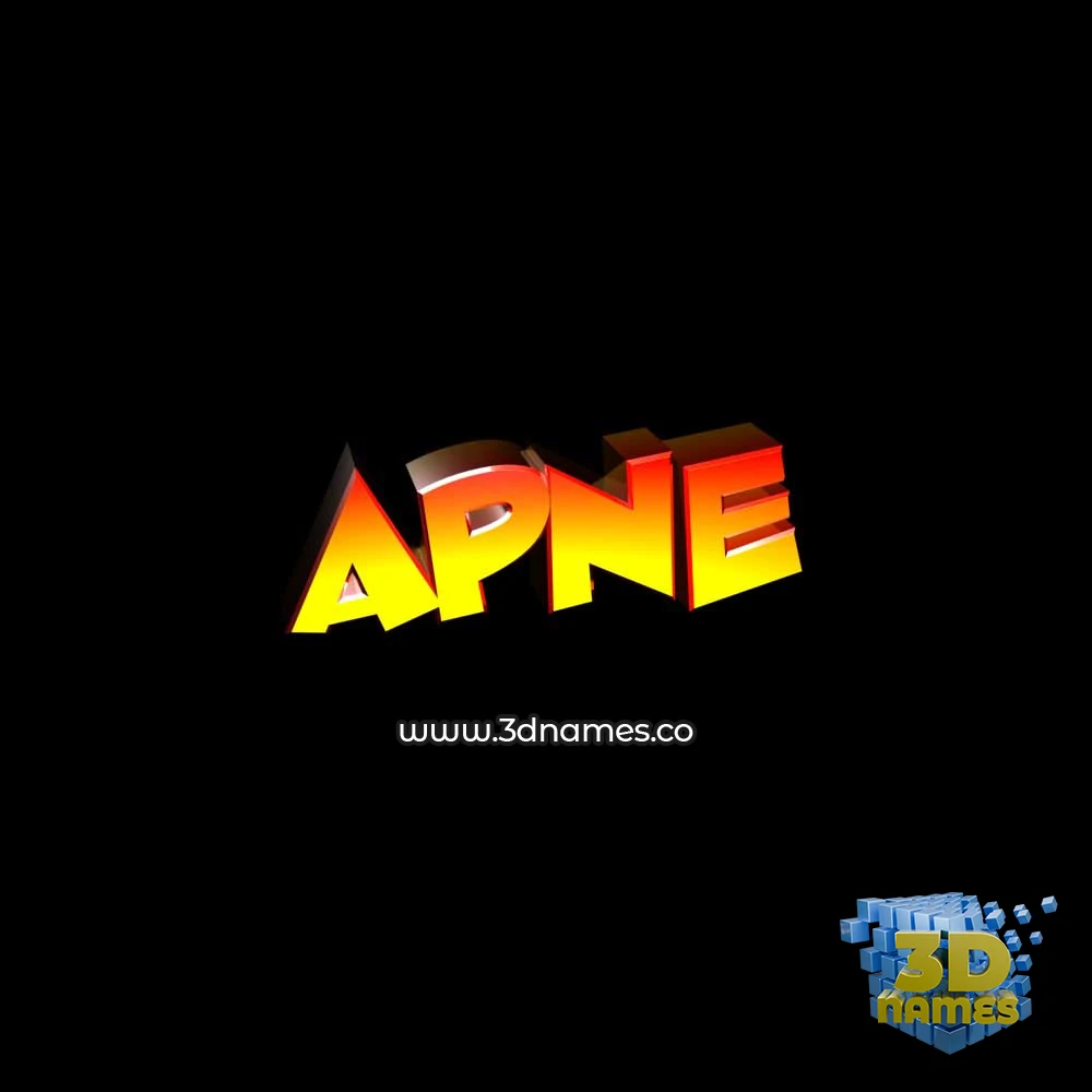 apne in Black Background style - 3D name wallpaper