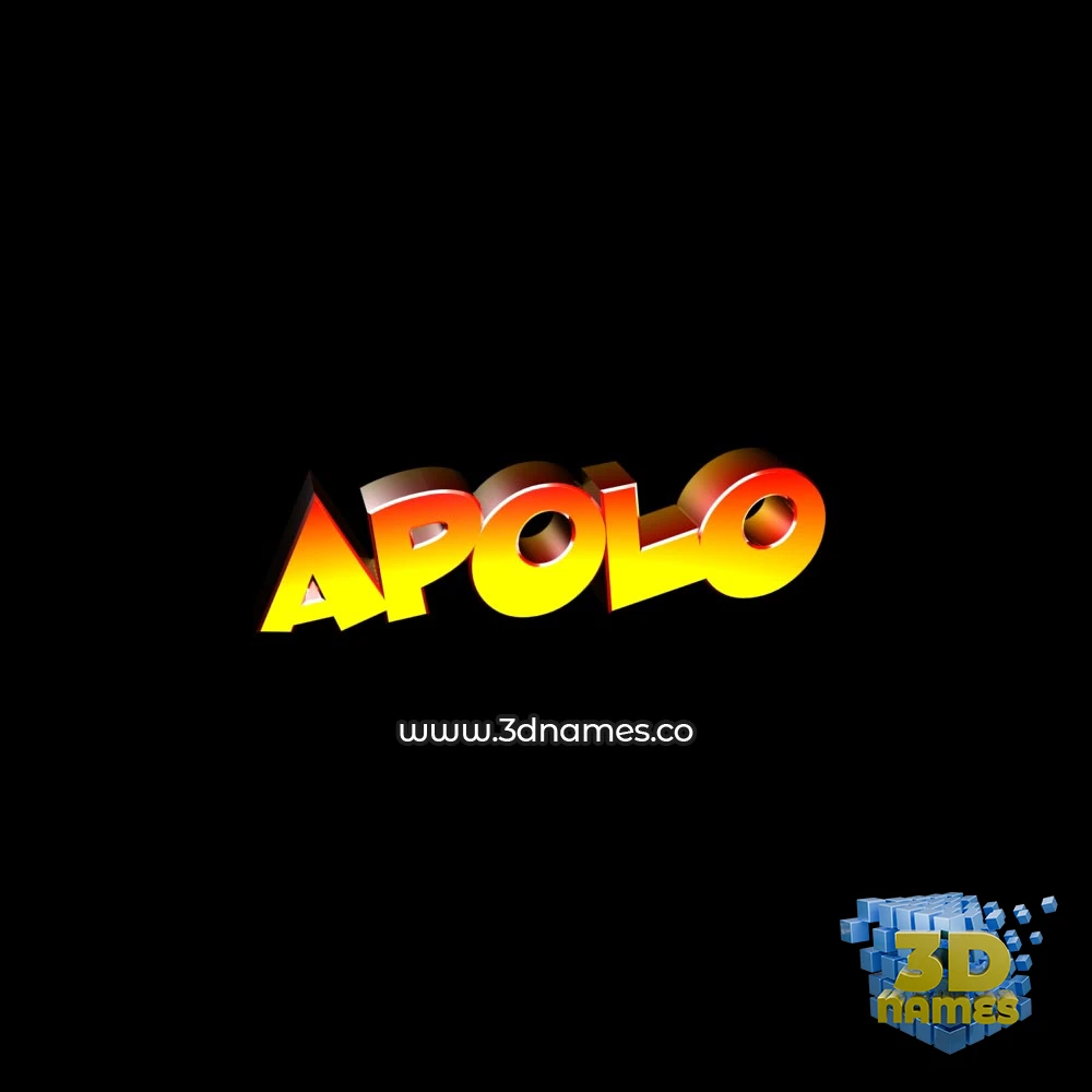 apolo in Black Background style - 3D name wallpaper