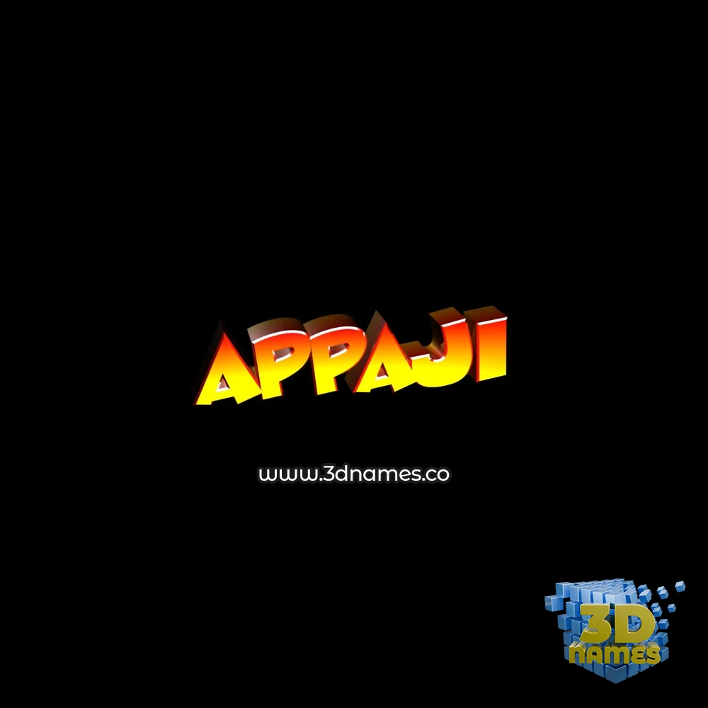 appaji in Black Background style - 3D name wallpaper