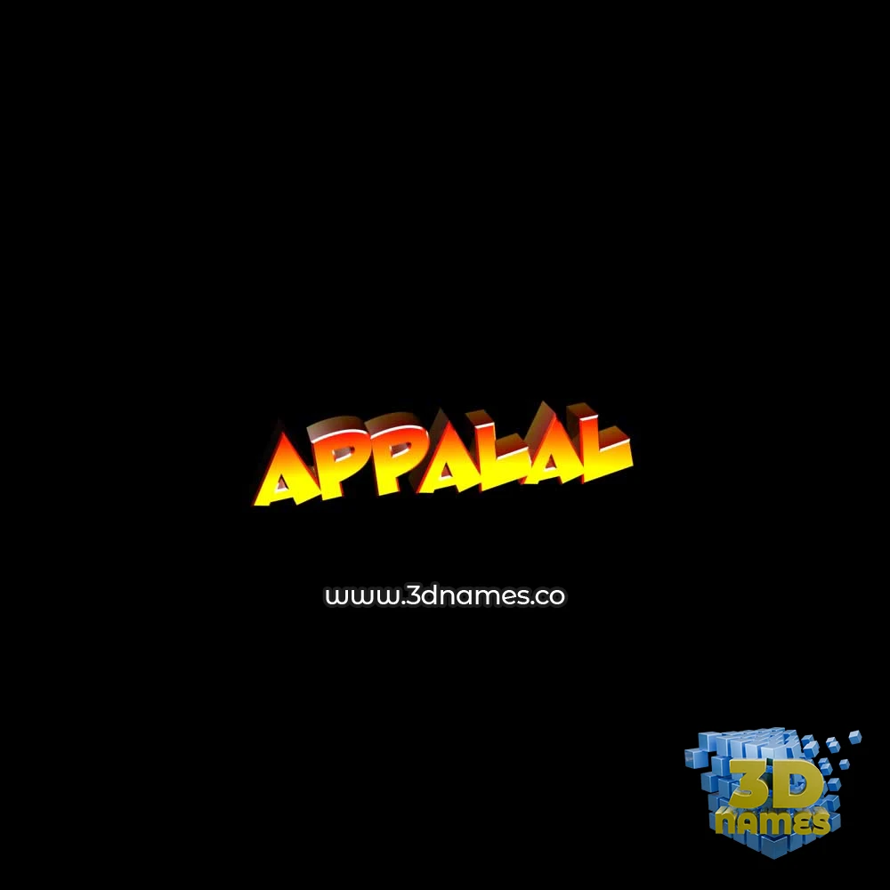 appalal in Black Background style - 3D name wallpaper