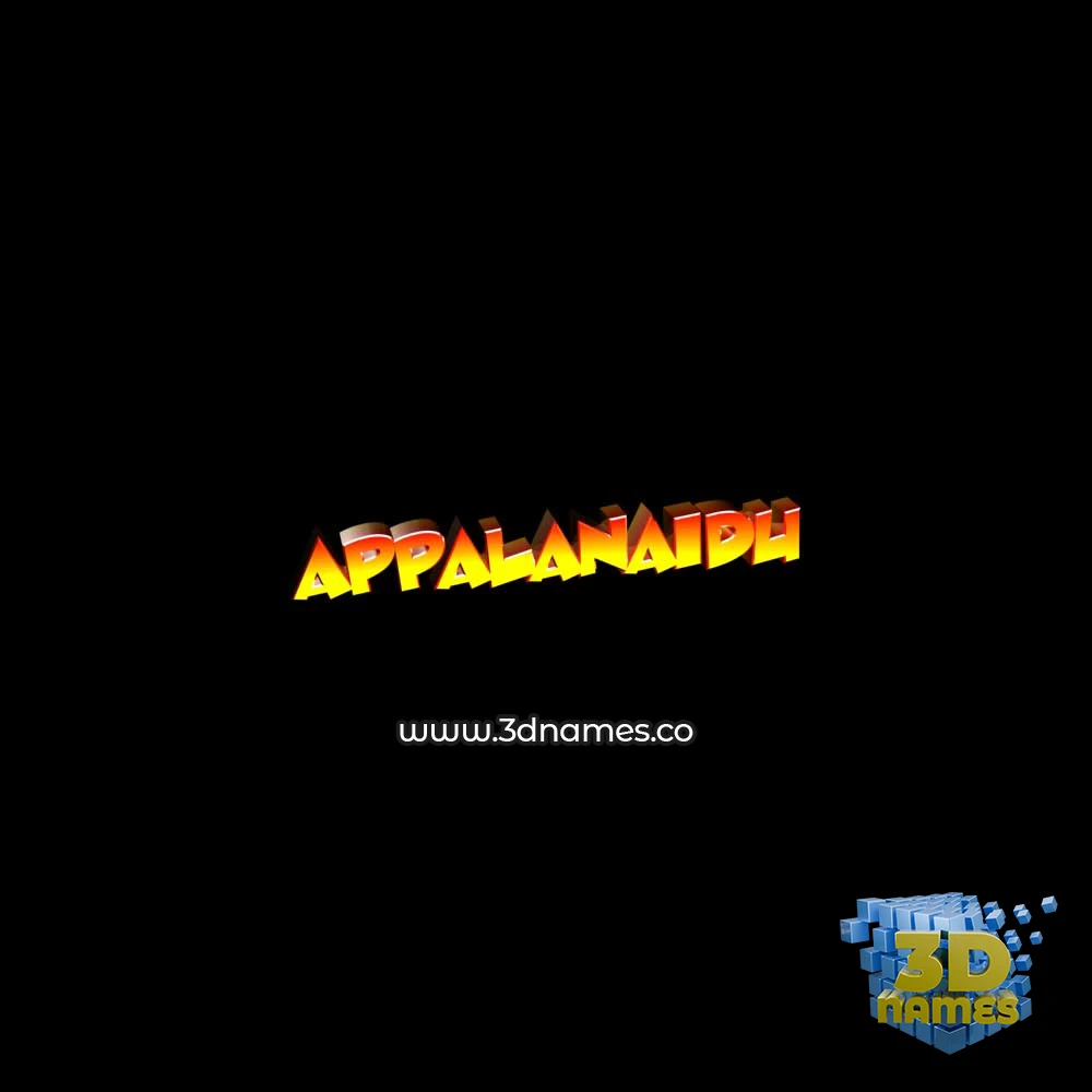 appalanaidu in Black Background style - 3D name wallpaper