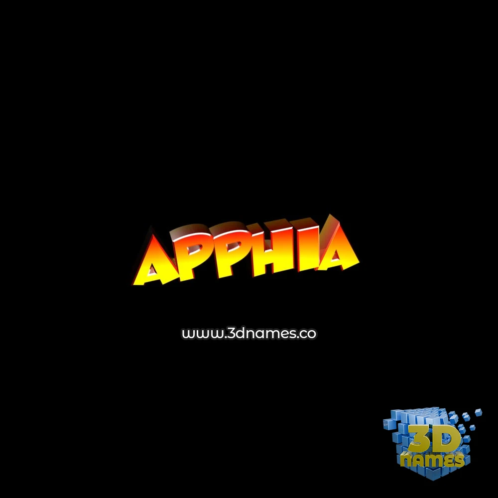 apphia in Black Background style - 3D name wallpaper