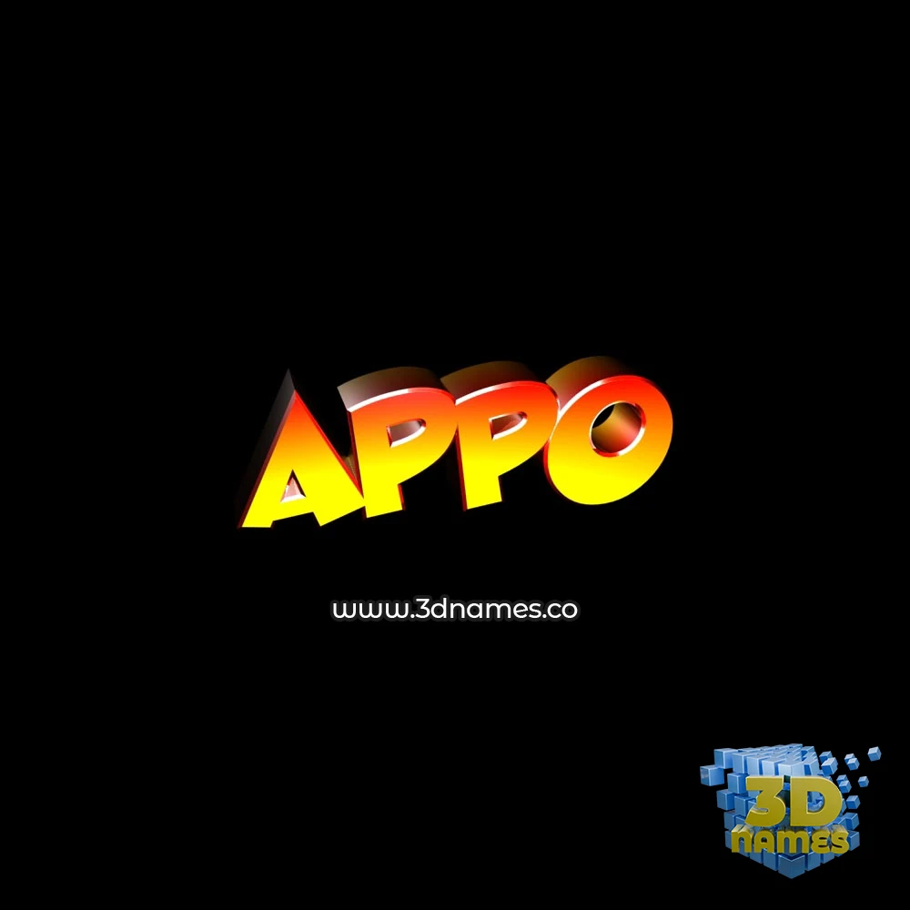 appo in Black Background style - 3D name wallpaper