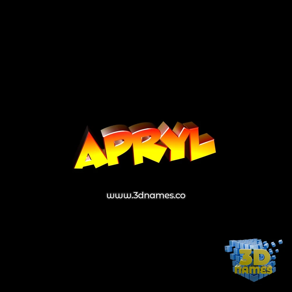 apryl in Black Background style - 3D name wallpaper
