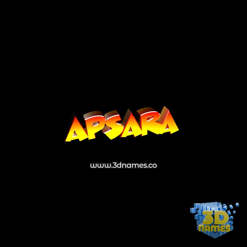 apsara in Black Background style - 3D name wallpaper