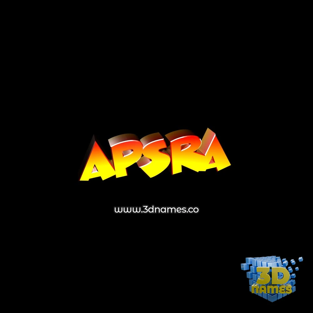 apsra in Black Background style - 3D name wallpaper