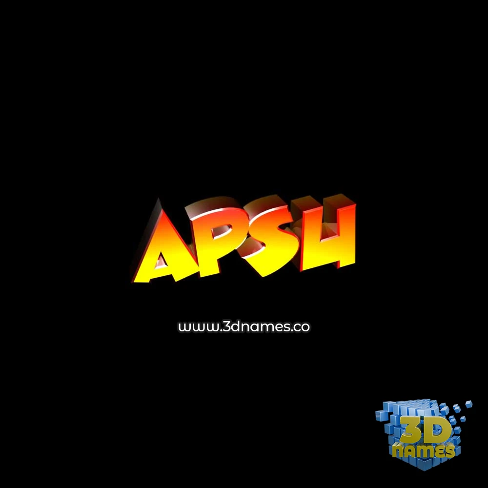 apsu in Black Background style - 3D name wallpaper