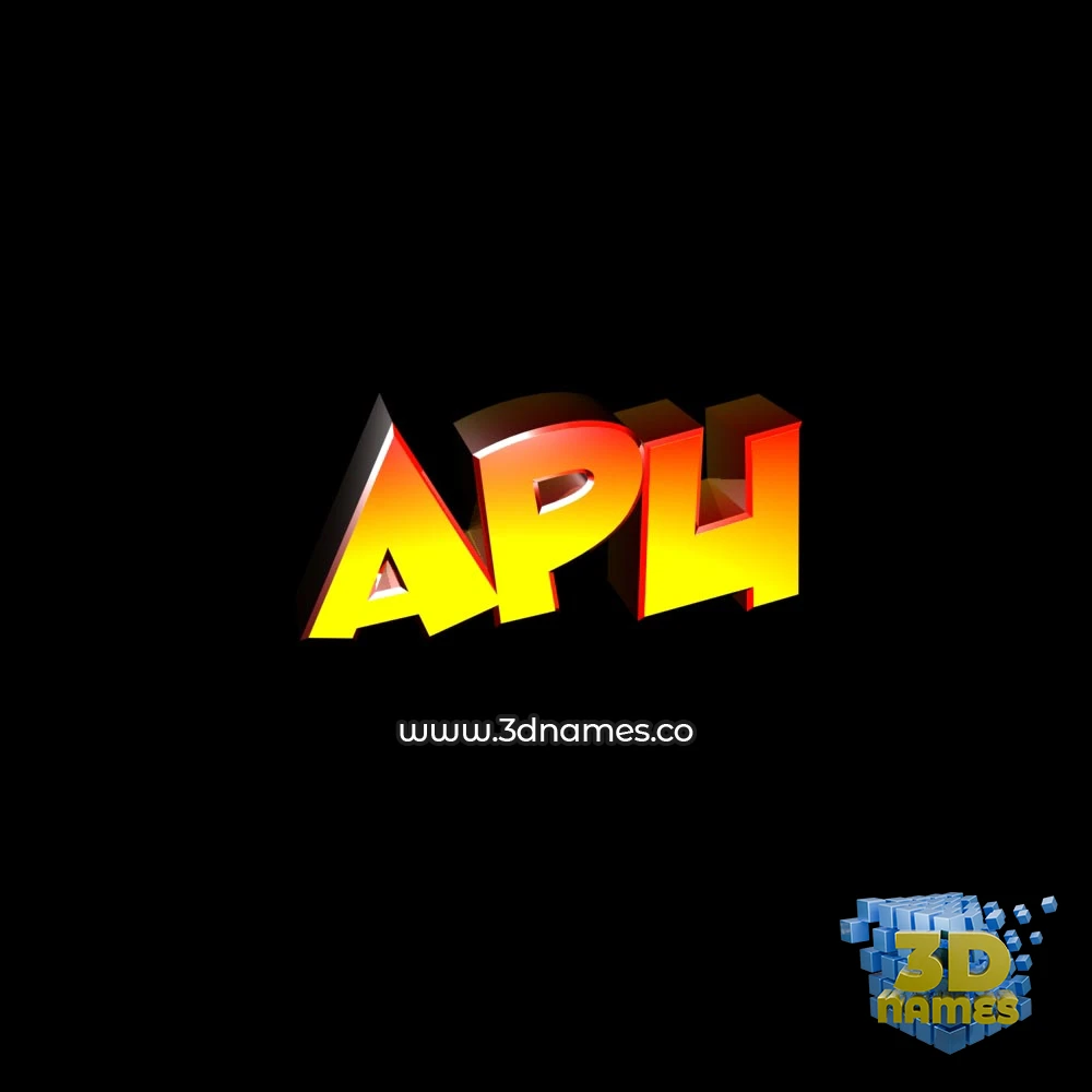 apu in Black Background style - 3D name wallpaper
