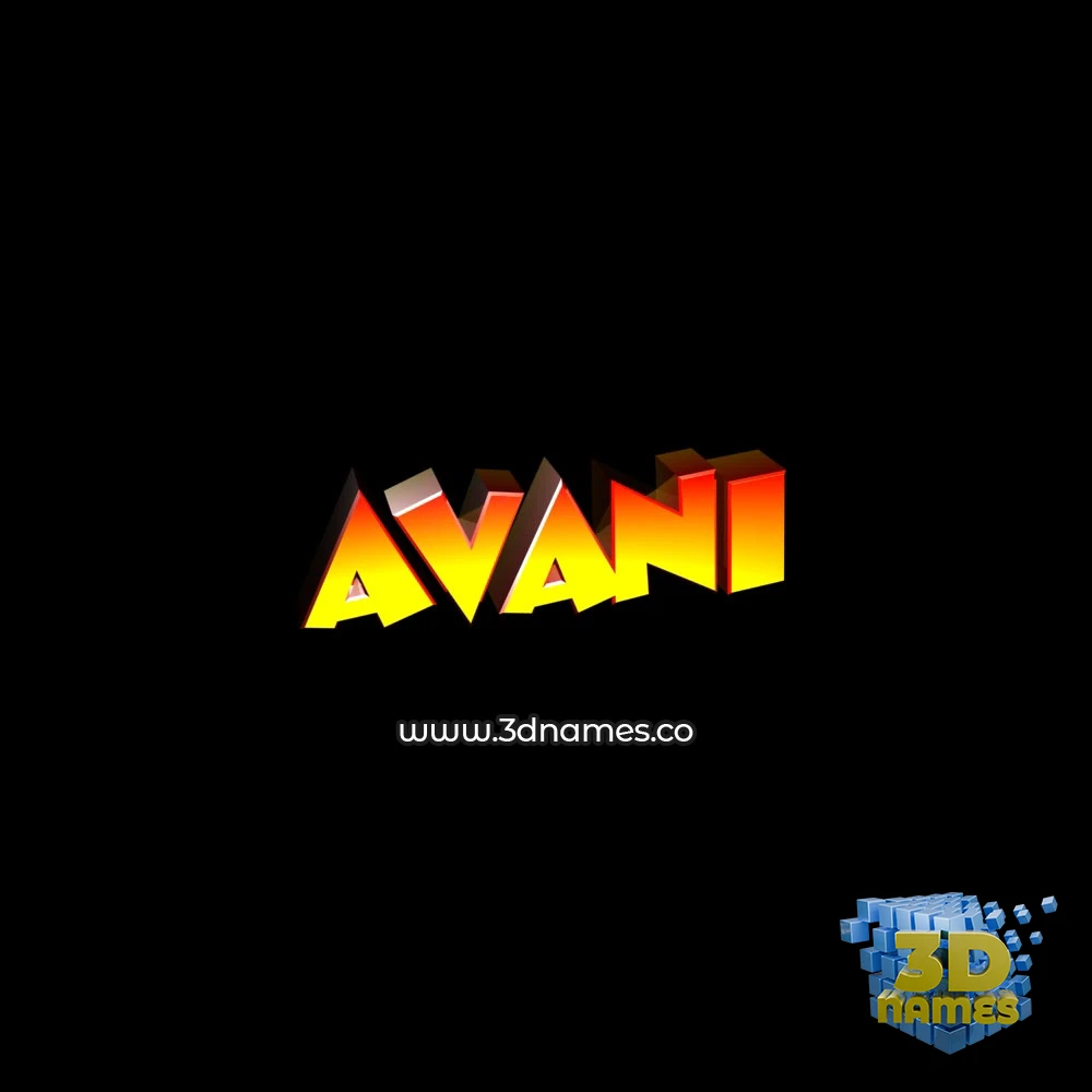 avani in Black Background style - 3D name wallpaper