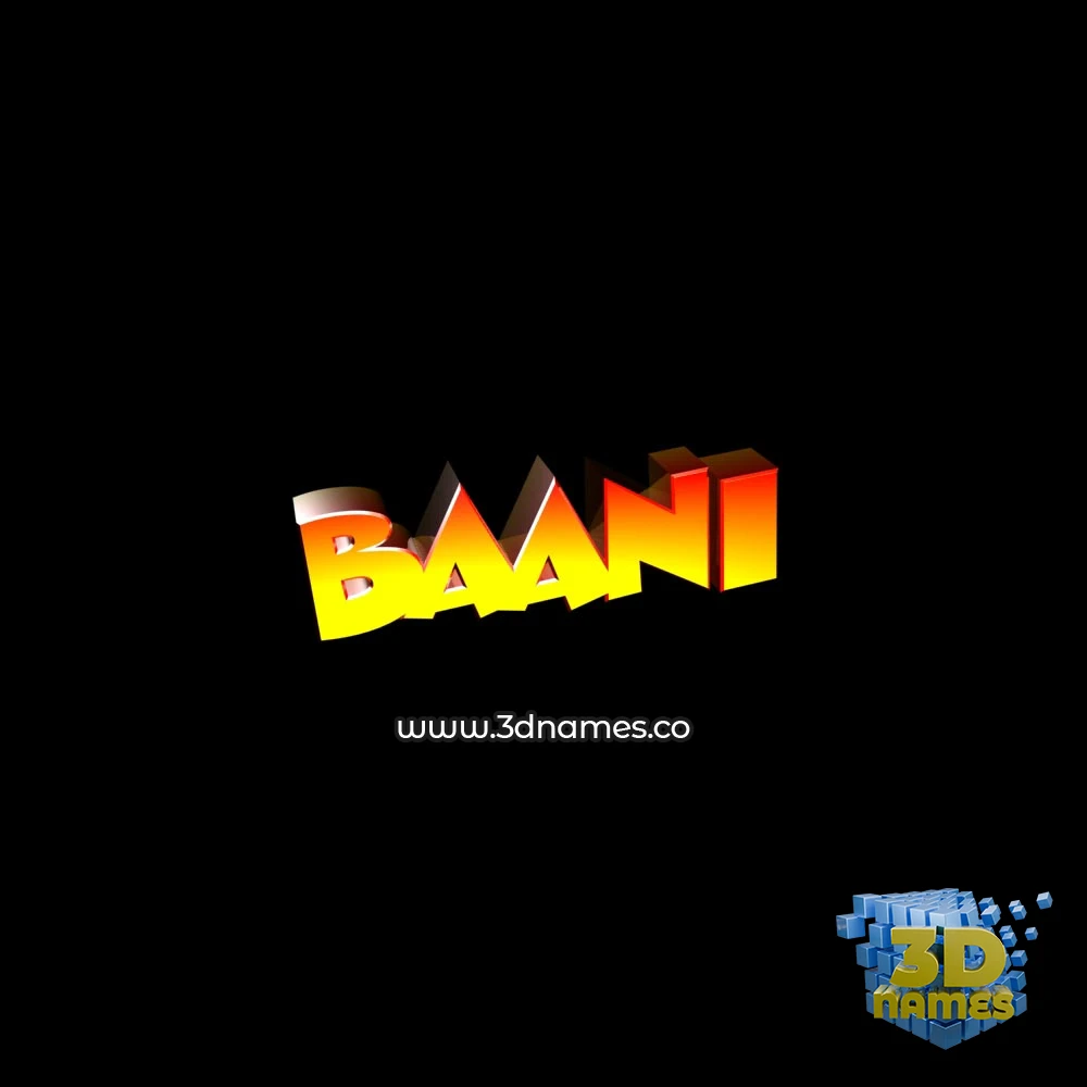 baani in Black Background style - 3D name wallpaper