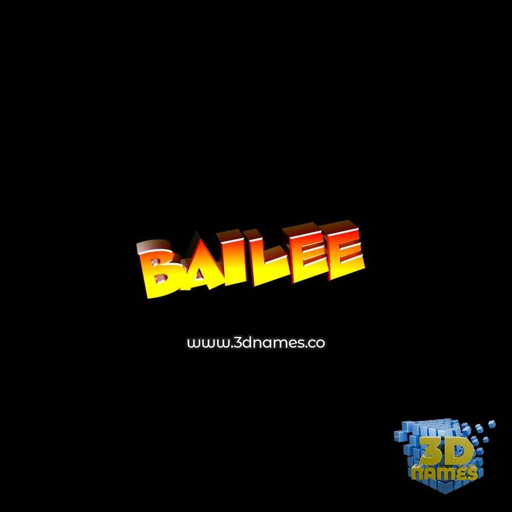 bailee in Black Background style - 3D name wallpaper