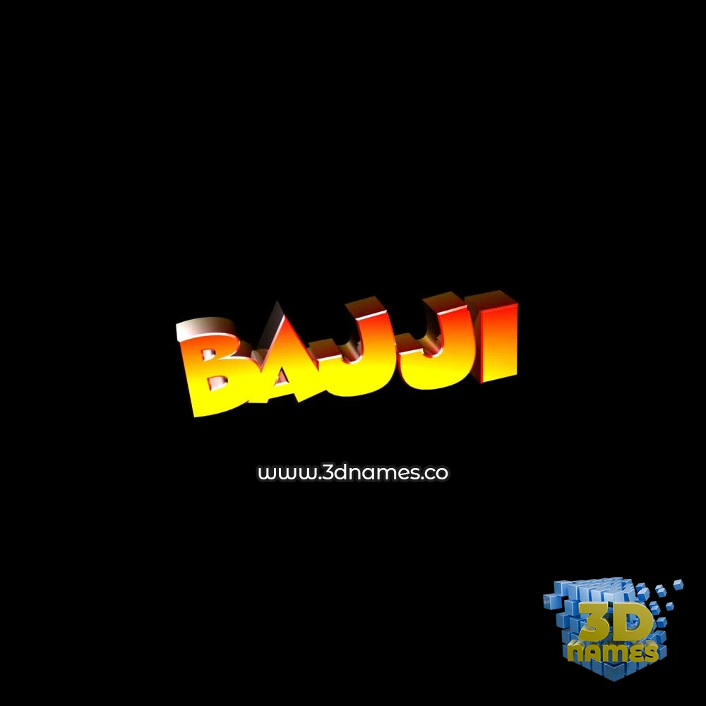 bajji in Black Background style - 3D name wallpaper