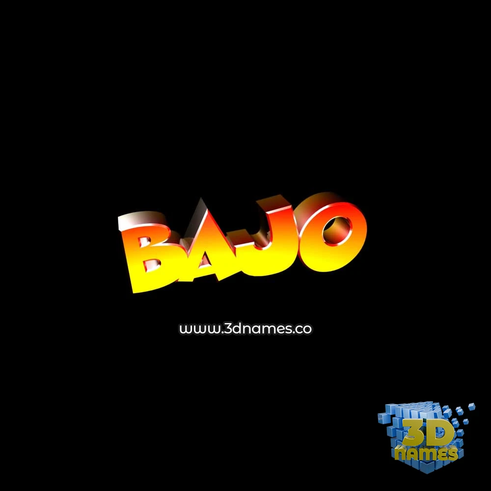 bajo in Black Background style - 3D name wallpaper