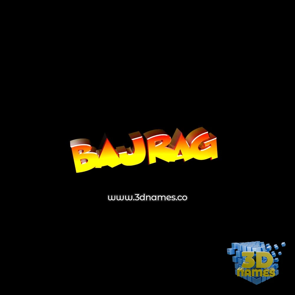 bajrag in Black Background style - 3D name wallpaper