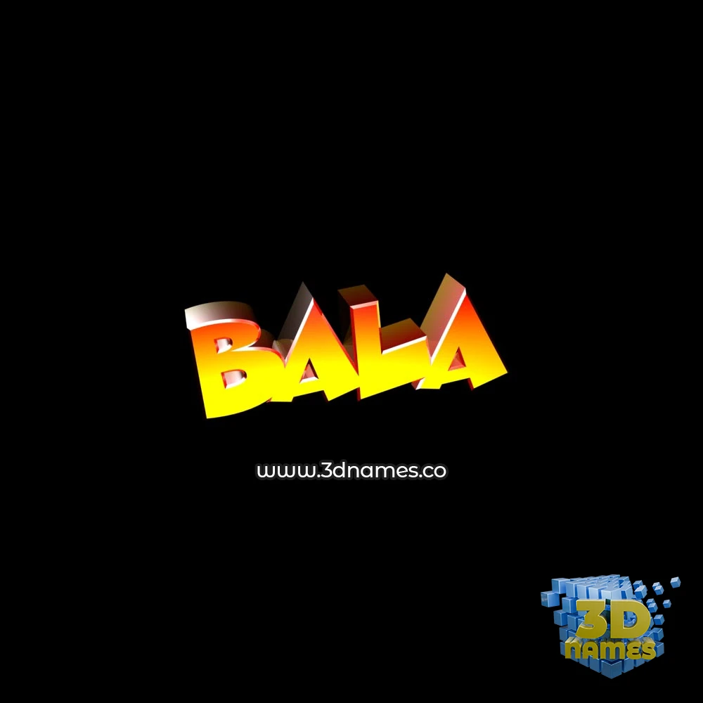 bala in Black Background style - 3D name wallpaper