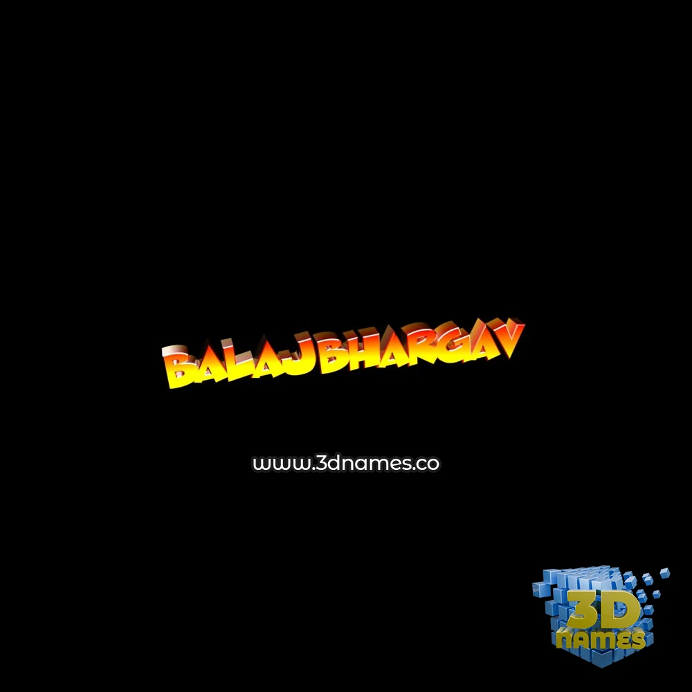 balajbhargav in Black Background style - 3D name wallpaper