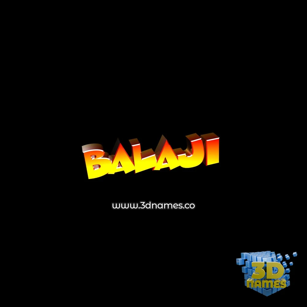 balaji in Black Background style - 3D name wallpaper