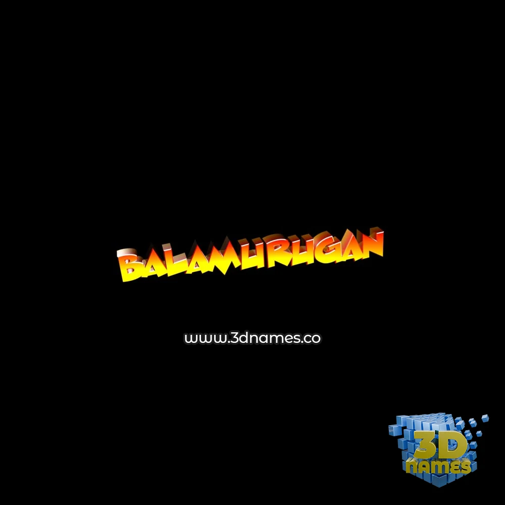 balamurugan in Black Background style - 3D name wallpaper