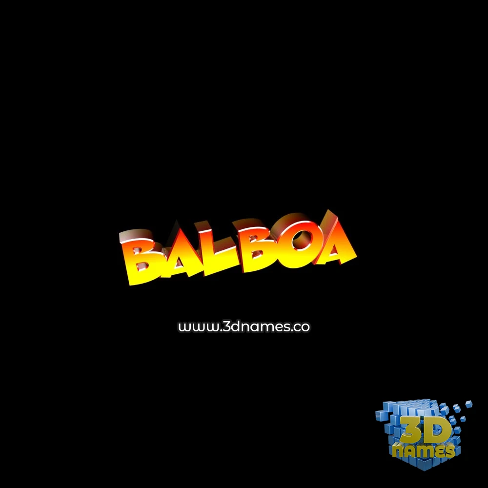 balboa in Black Background style - 3D name wallpaper