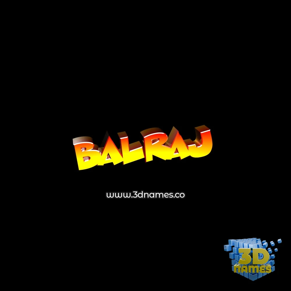 balraj in Black Background style - 3D name wallpaper