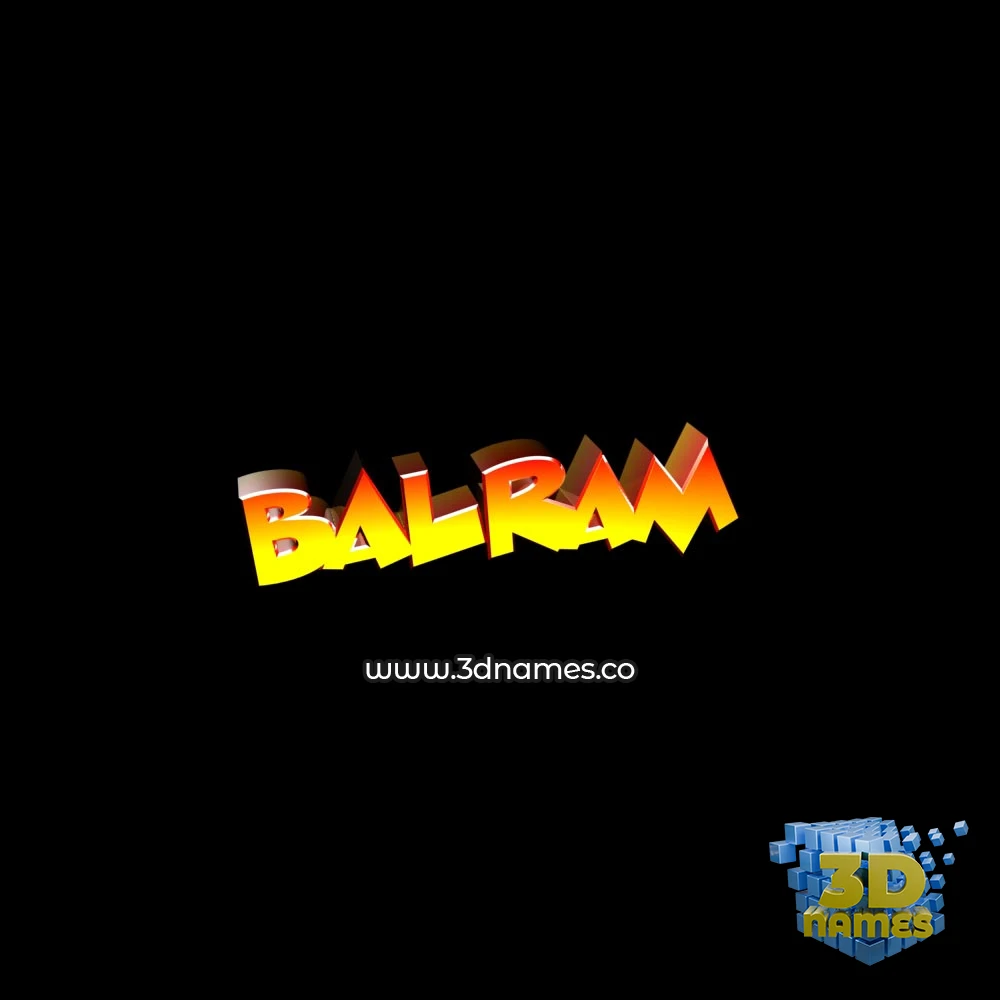 balram in Black Background style - 3D name wallpaper