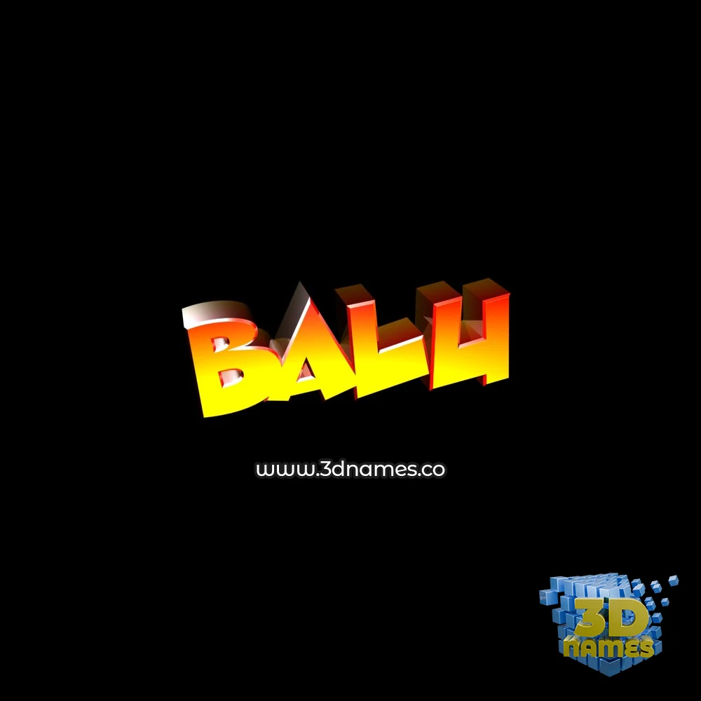 balu in Black Background style - 3D name wallpaper