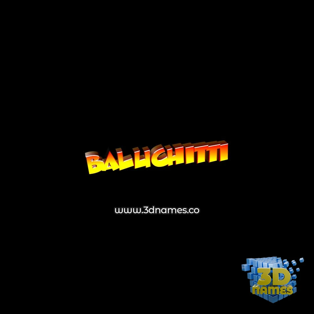 baluchitti in Black Background style - 3D name wallpaper