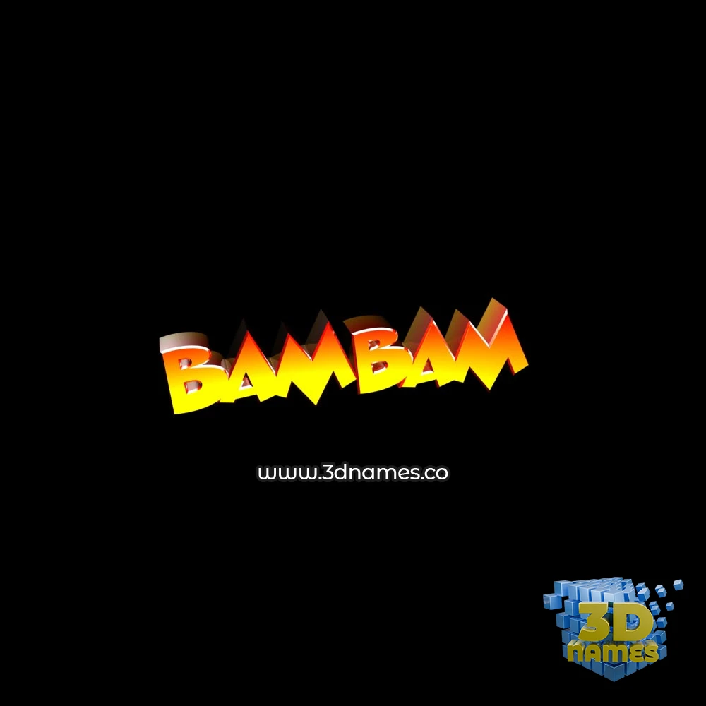 bambam in Black Background style - 3D name wallpaper