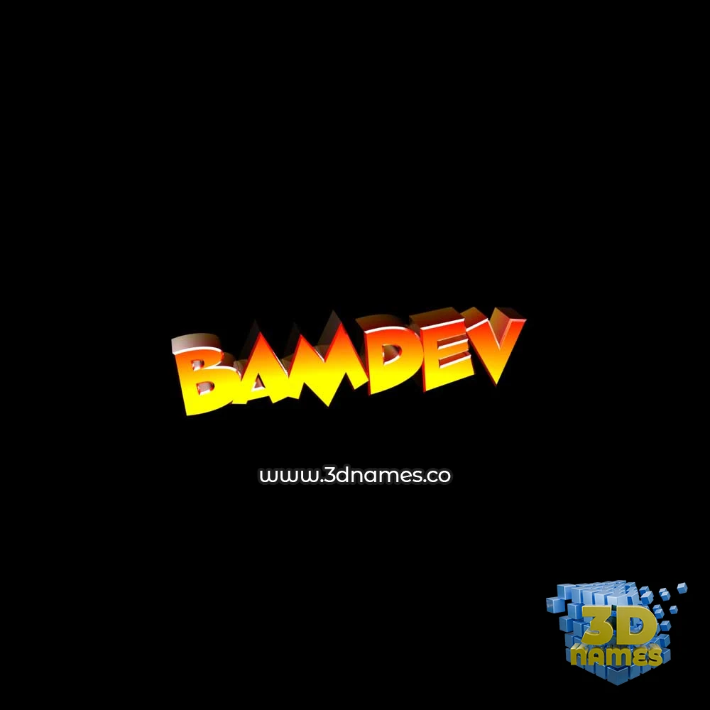 bamdev in Black Background style - 3D name wallpaper