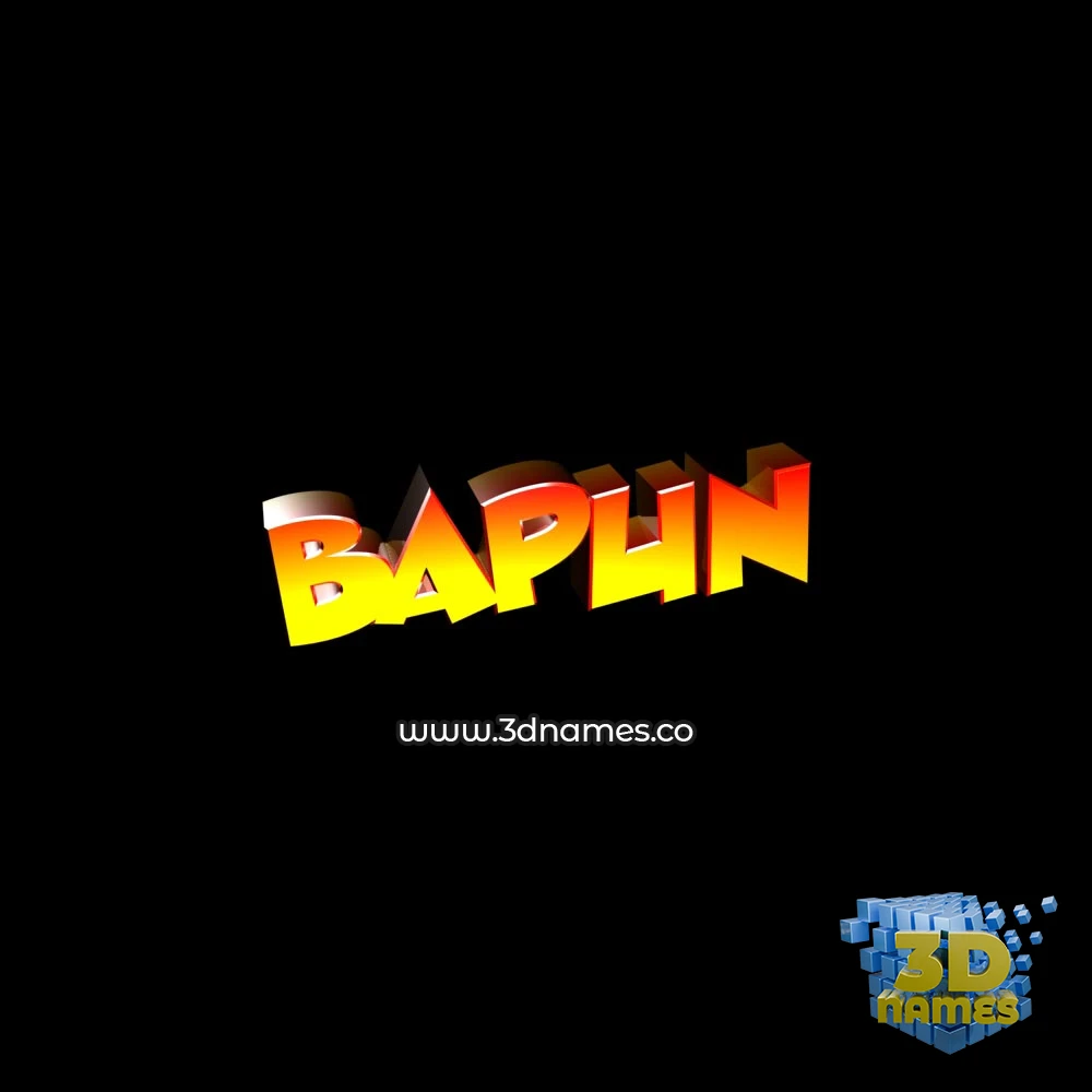 bapun in Black Background style - 3D name wallpaper