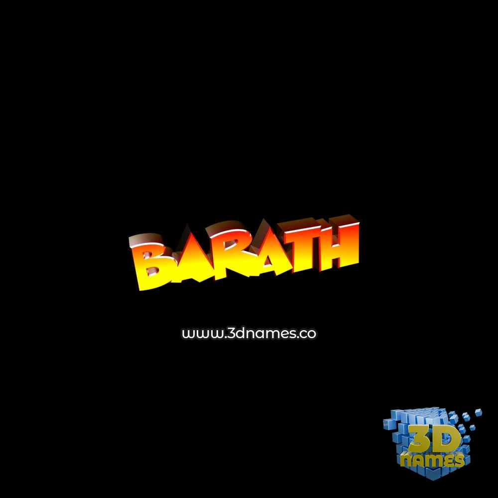 barath in Black Background style - 3D name wallpaper