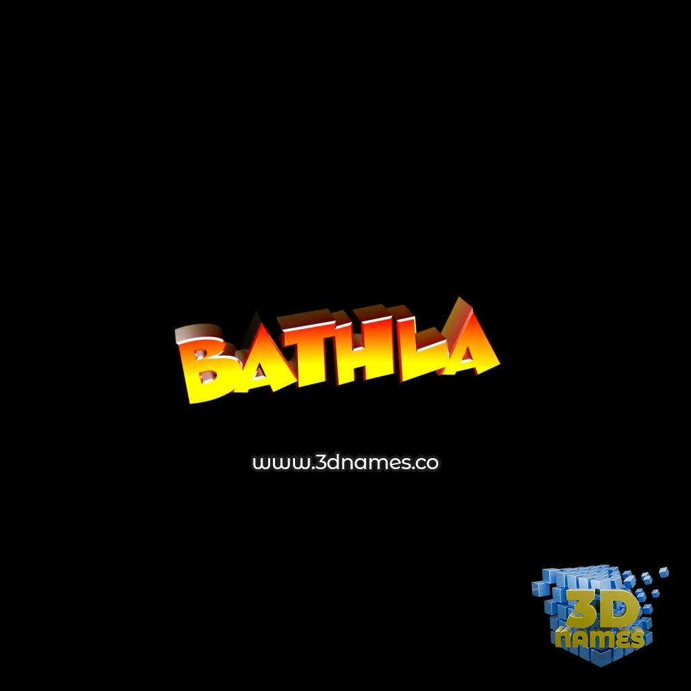 bathla in Black Background style - 3D name wallpaper