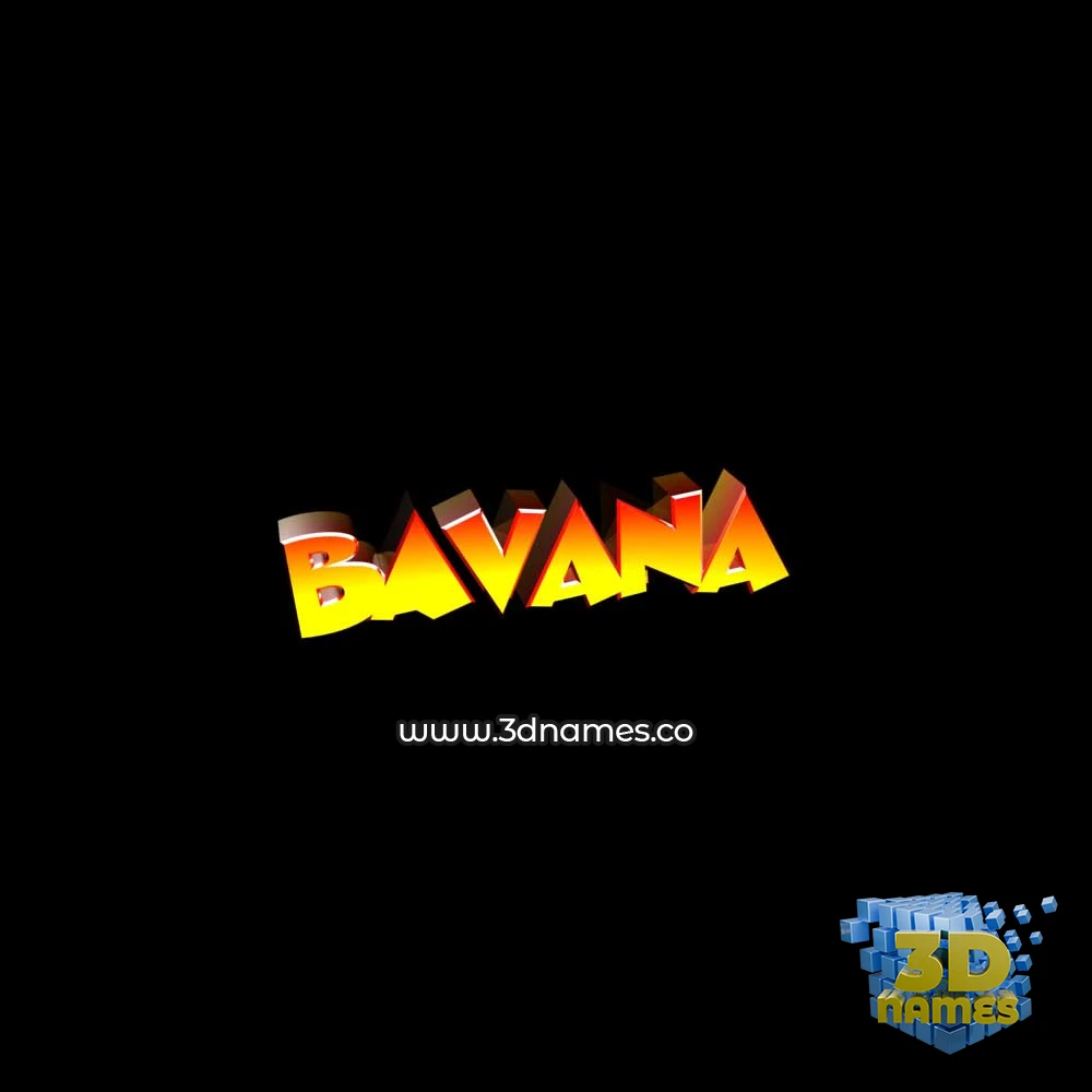 bavana in Black Background style - 3D name wallpaper