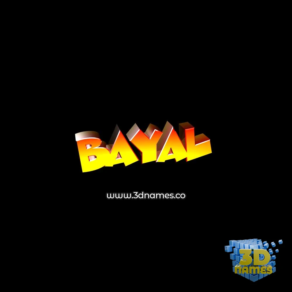bayal in Black Background style - 3D name wallpaper