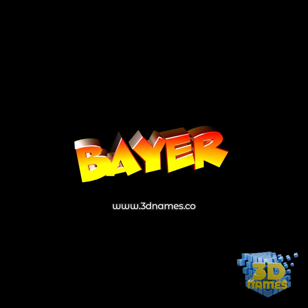 bayer in Black Background style - 3D name wallpaper