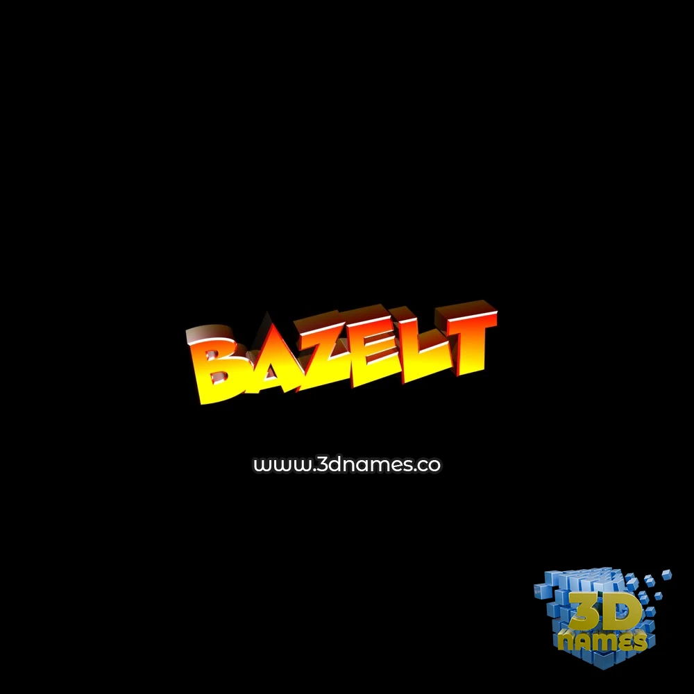 bazelt in Black Background style - 3D name wallpaper