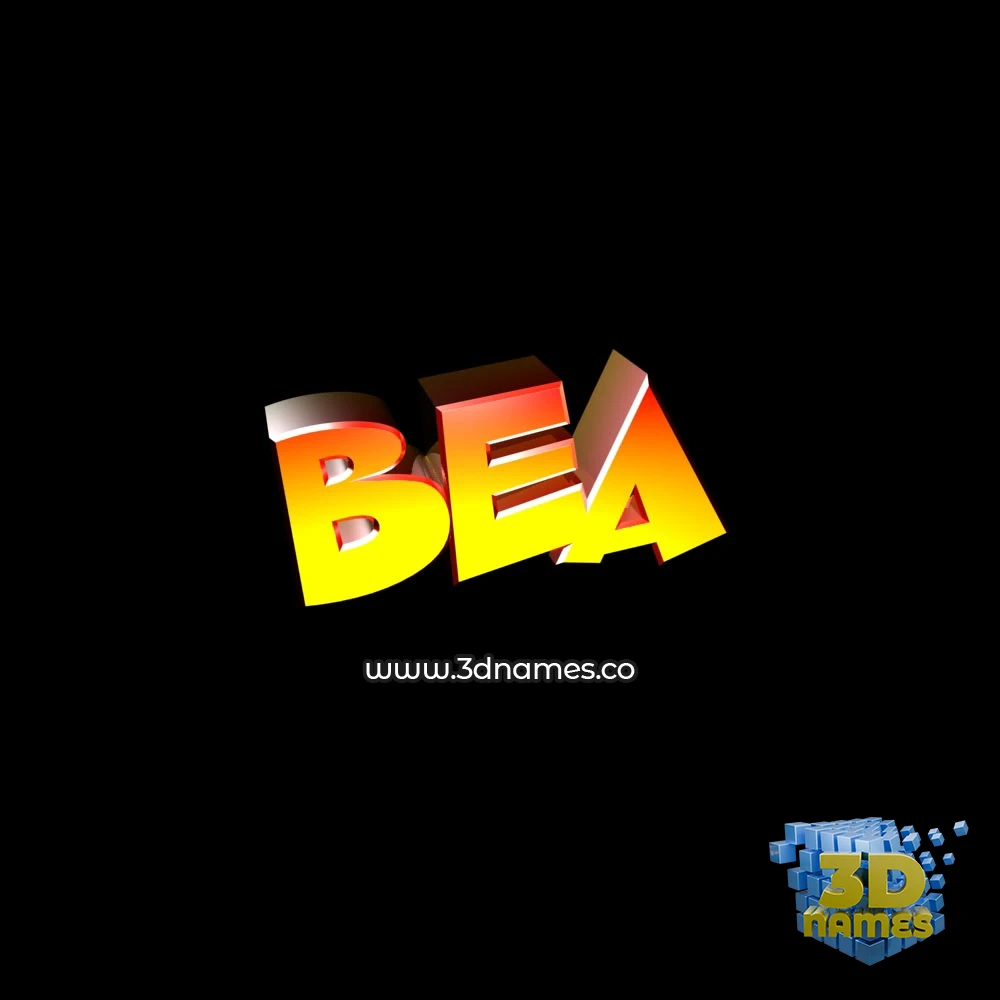 bea in Black Background style - 3D name wallpaper