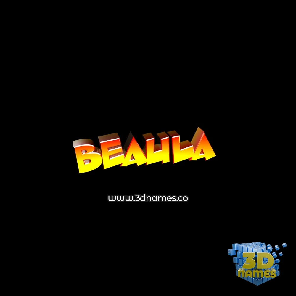 beaula in Black Background style - 3D name wallpaper